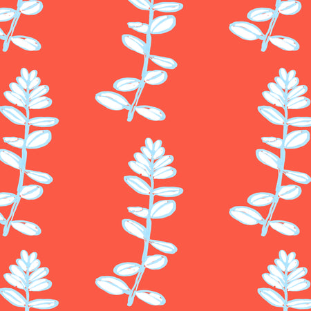 Coral Simply Boxwood Fabric