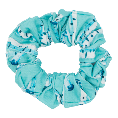 Cyan Birch Stripe Scrunchie