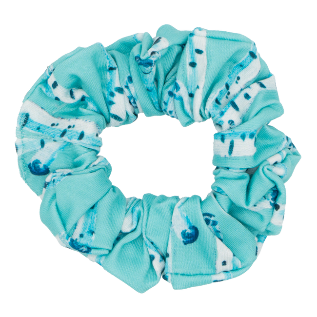 Cyan Birch Stripe Scrunchie