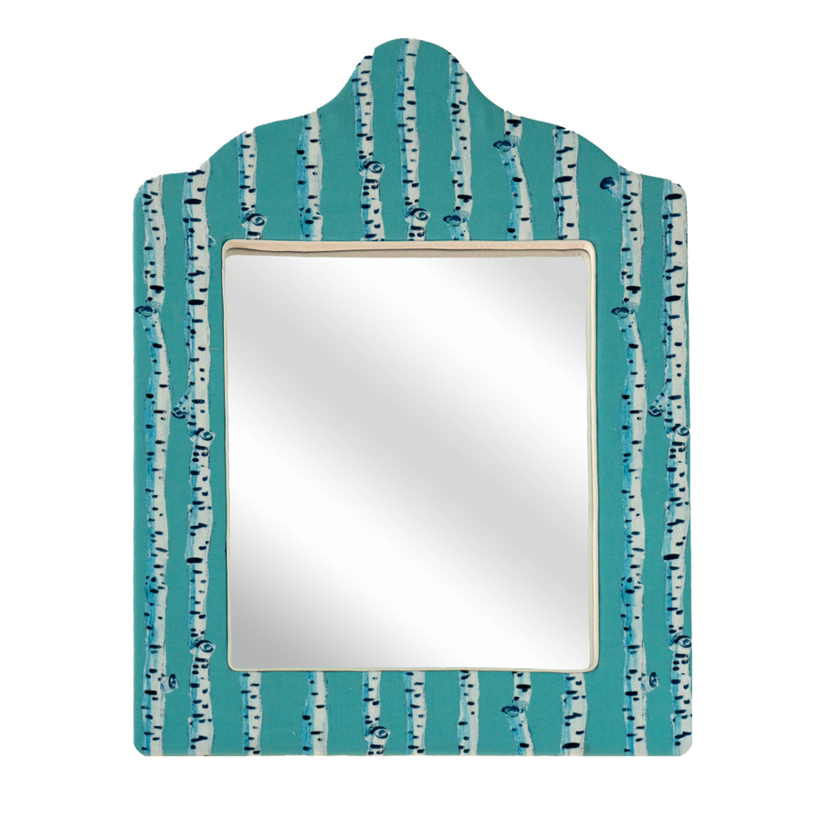 Cyan Birch Upholstered Mirror