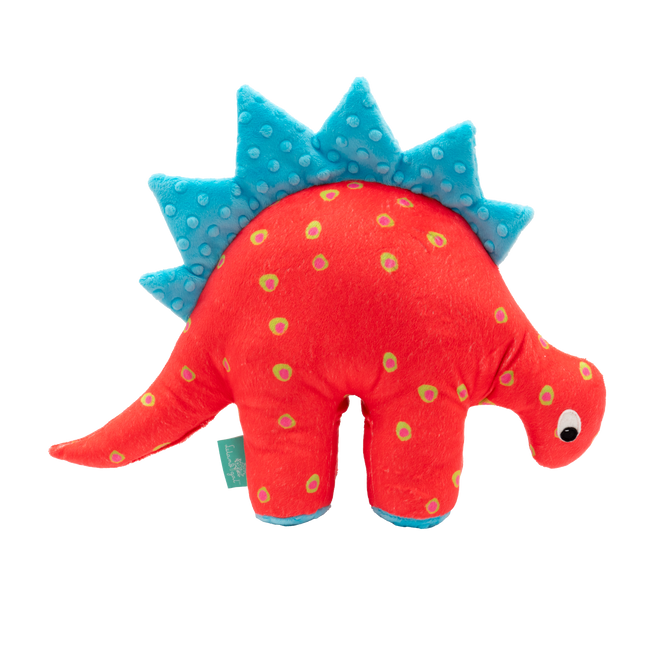 Dino Dad Lovey in Watermelon Dots and Blue Fin