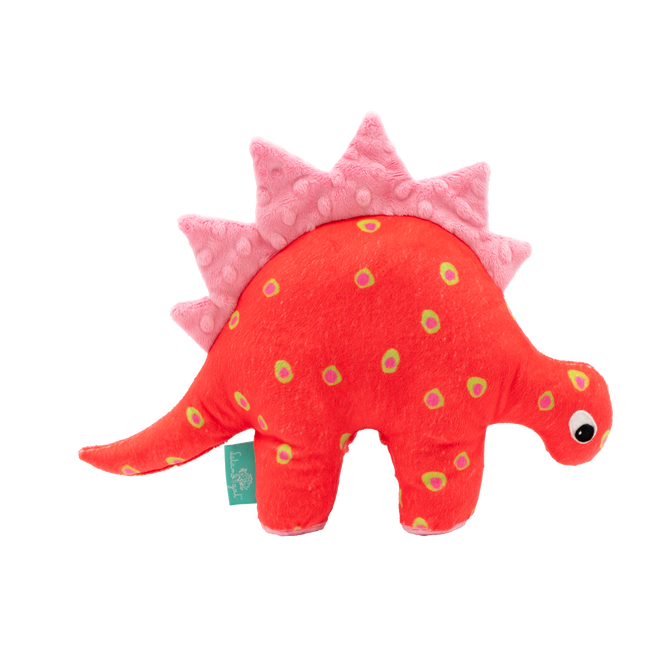 Dino Mom Lovey in Watermelon Dots and Pink Fin
