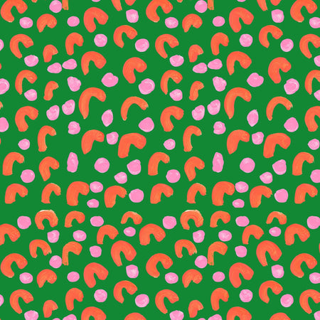 Emerald French Dots Fabric