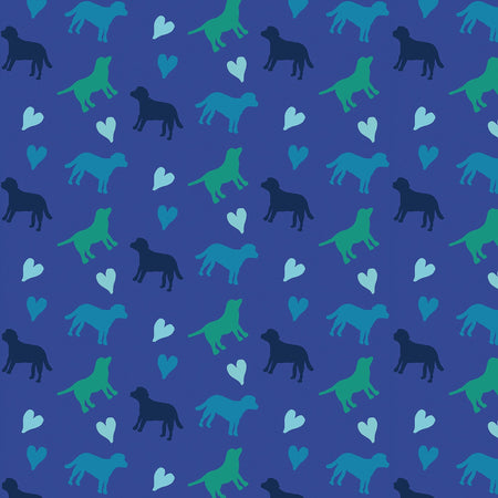 Navy Puppy Love Fabric