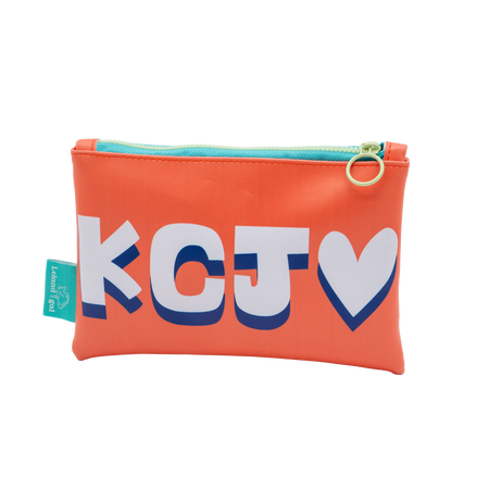 Grapefruit Keep Choosing Joy Shadowbox Dew Drop Pouch Bag
