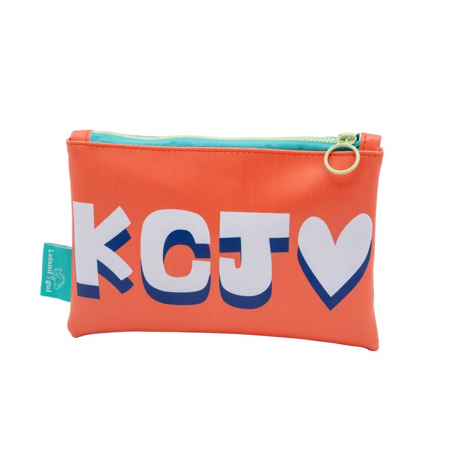 Grapefruit Keep Choosing Joy Shadowbox Dew Drop Pouch Bag
