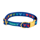 Sapphire Joyful Hearts Pet Collar, Lg
