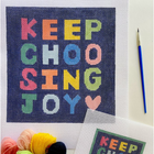 Navy Keep Choosing Joy Crest Large Needlepoint