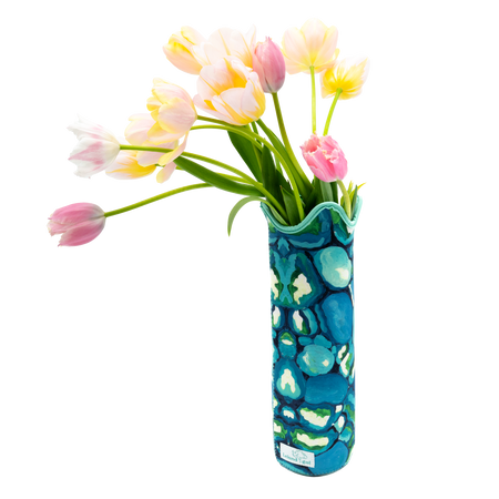 PRE-ORDER: Mother's Day Leland Blue Versatile Vessel With (12) Stem Tulip Bouquet