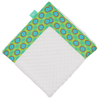 Milk Glass Doodlebug with White Minky Baby Blankie