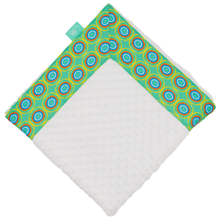 Milk Glass Doodlebug with White Minky Baby Blankie