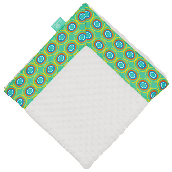 Milk Glass Doodlebug with White Minky Baby Blankie