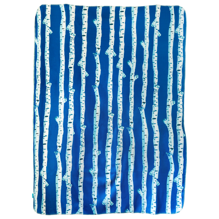 Navy Birch Stripe Sherpa