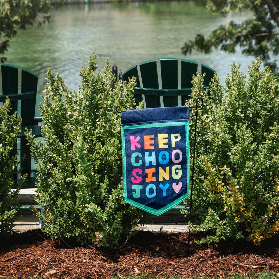 Navy Crest KCJ Garden Flag