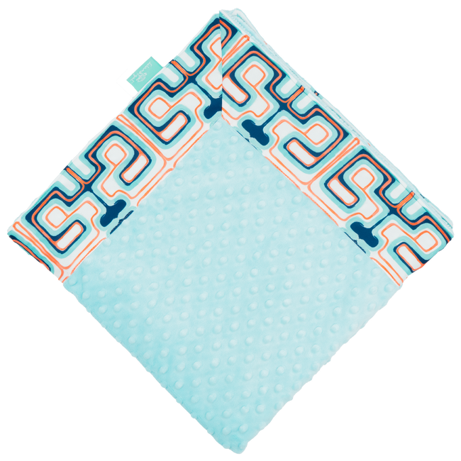 Navy This Way with Saltwater Minky Baby Blankie
