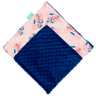 Pink Jeep with Royal Blue Minky Baby Blankie