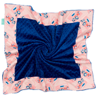 Pink Jeep with Royal Blue Minky Baby Blankie