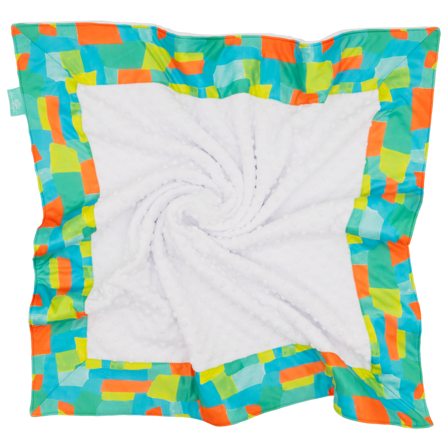 Reflections with White Minky Baby Blankie