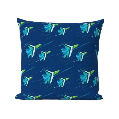 Navy Blue Angels Indoor Square Pillow