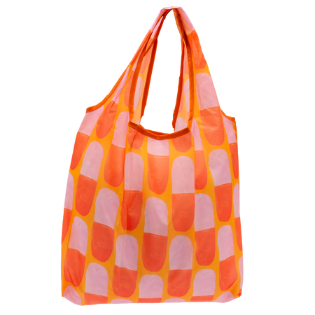 Tangerine Sock It To Me Nylon Shopper Bag