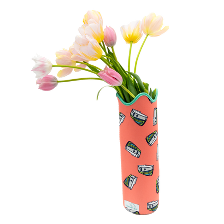PRE-ORDER: Mother's Day Tangerine Scattered Tugs Versatile Vessel With (12) Stem Tulip Bouquet