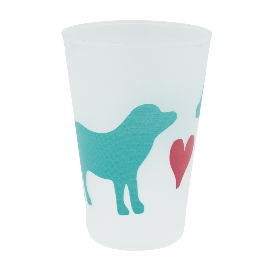 Turquoise Puppy Love Shatterproof Cup Set