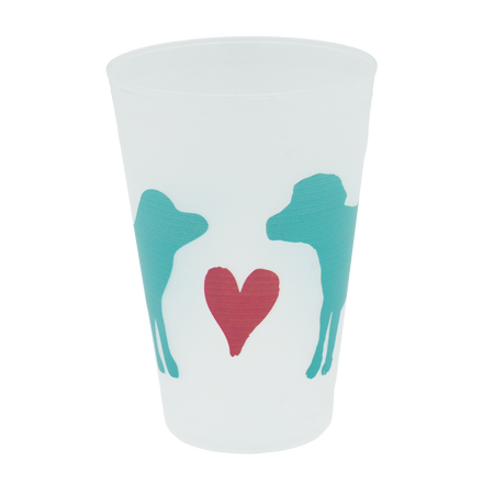 Turquoise Puppy Love Shatterproof Cup Set