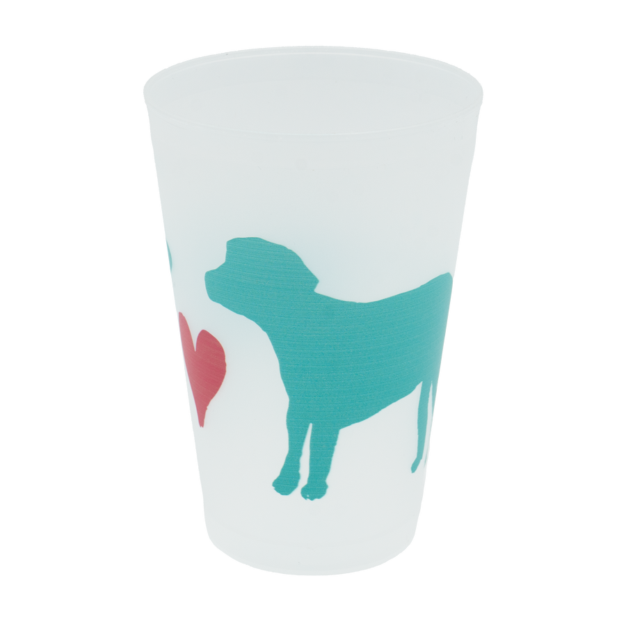 Turquoise Puppy Love Shatterproof Cup Set