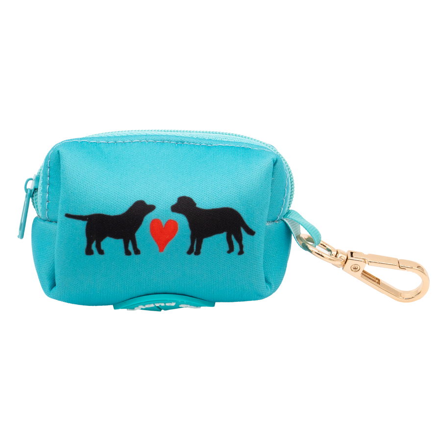 Turquoise Puppies Love Pet Disposable Bag Holders
