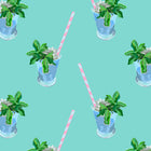 Turquoise Talk Derby to Me Fabric