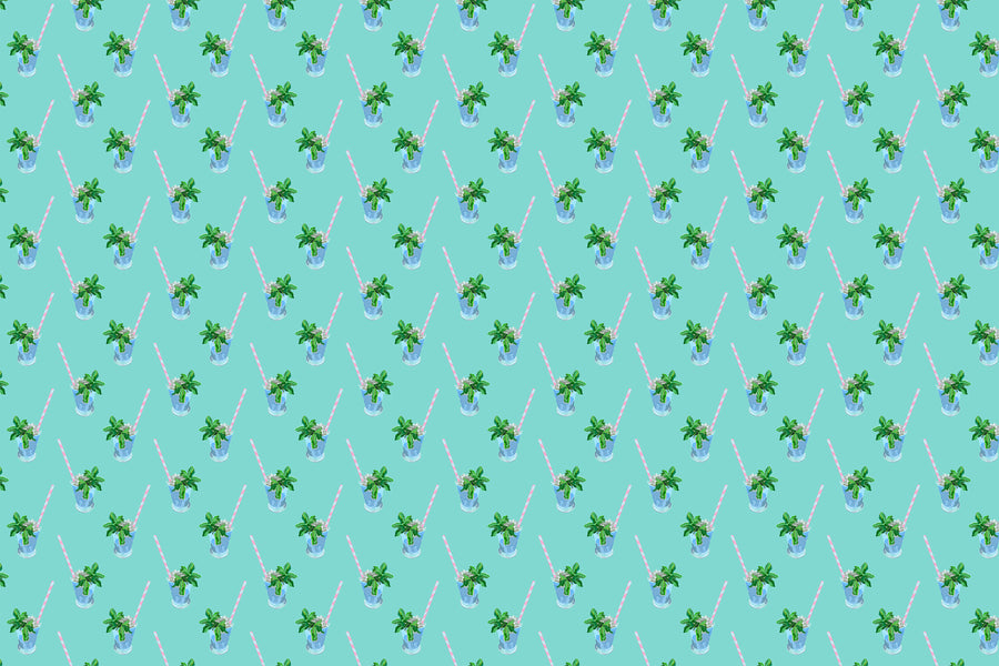 Turquoise Talk Derby to Me Fabric