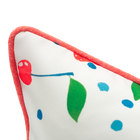 White Cherries and Berries/Salmon Back Indoor Lumbar Pillow