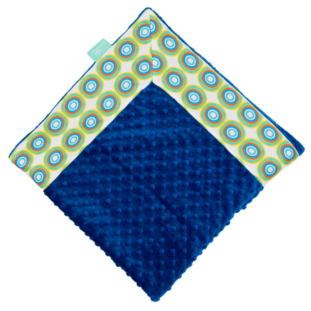 White Doodlebug with Royal Minky Baby Blankie