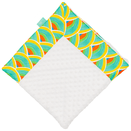 White Over The Moon with White Minky Baby Blankie