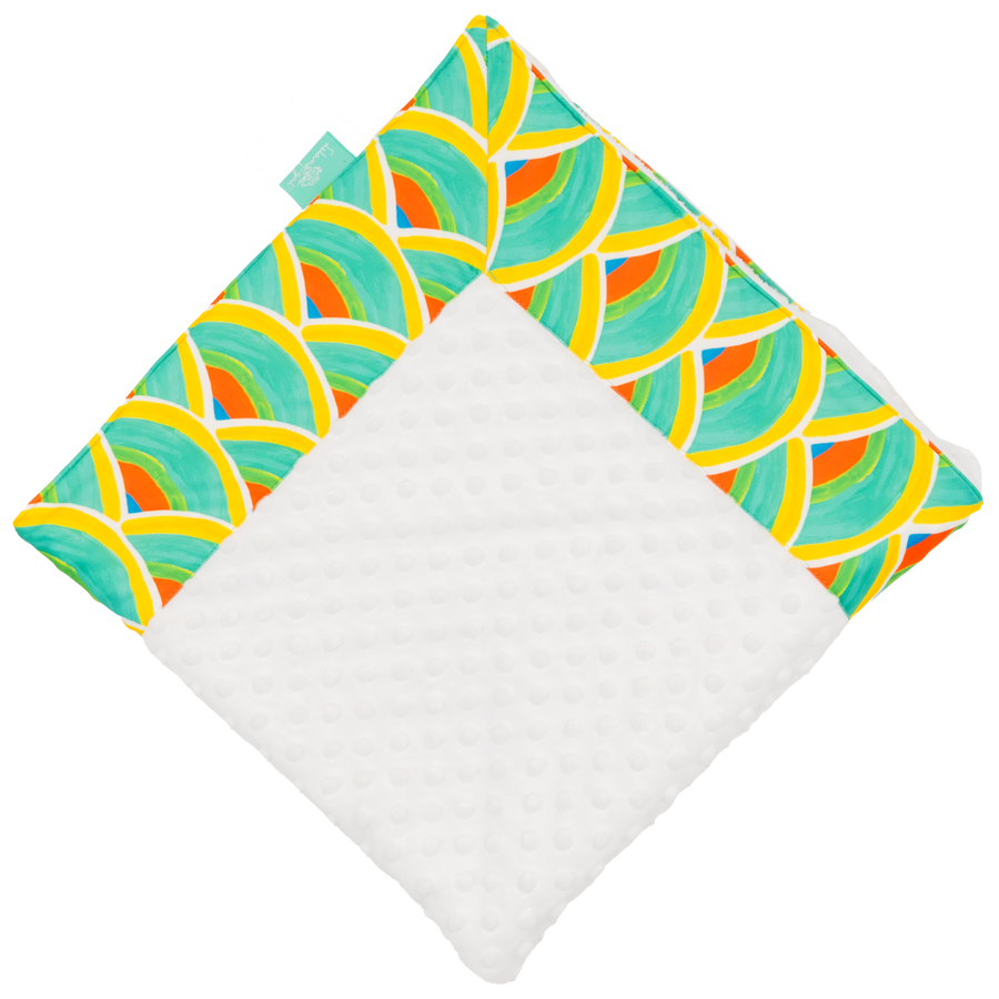 White Over The Moon with White Minky Baby Blankie