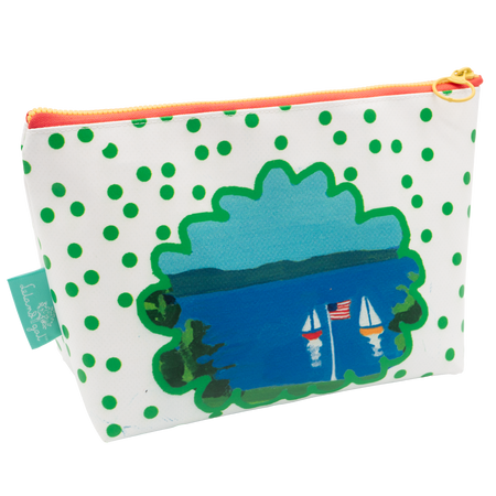 White Patriotic Sail Dew Drop Ditty Bag