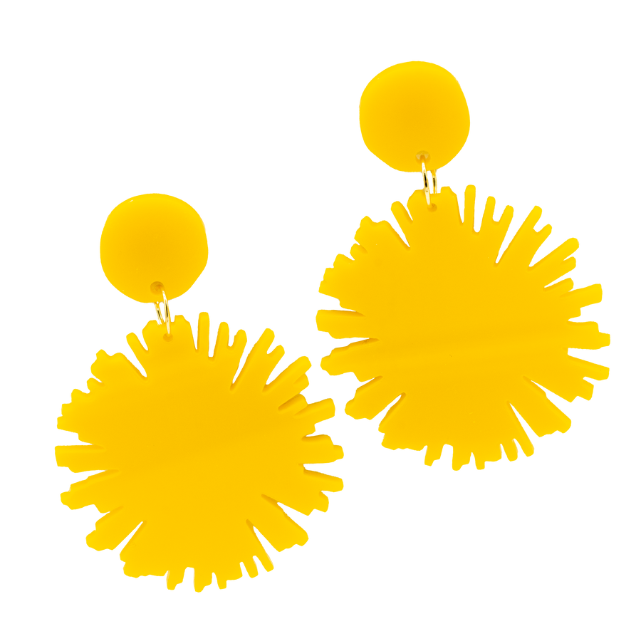 Yellow  Burst Earrings