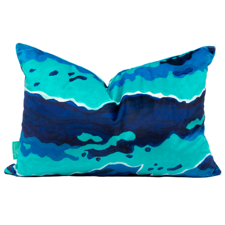 Surfs Up Velvet Lumbar Pillow