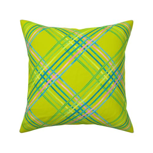 Citron Light Shine Outdoor Square Pillow