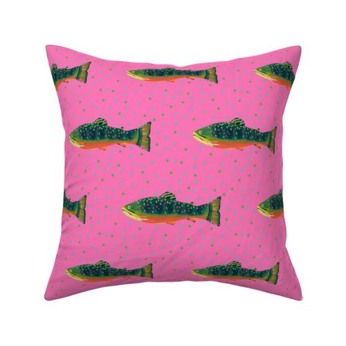 Azalea Trout Outdoor Square Pillow