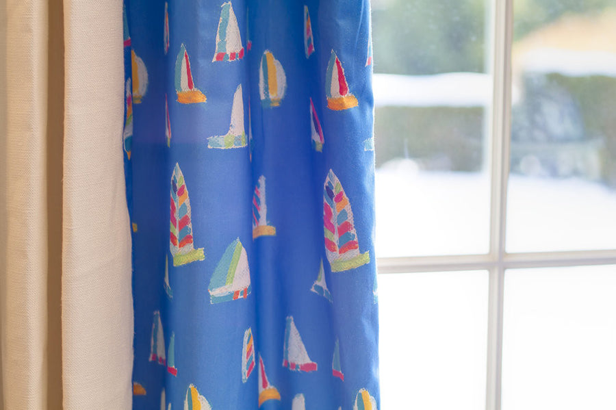French Blue Summer Sail Fabric