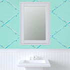 Turquoise Birch Lattice Wallpaper