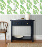 White Floating Fronds Wallpaper
