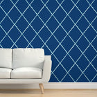 Navy Birch Lattice Wallpaper