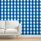 Lake and White Buffalo Check Wallpaper