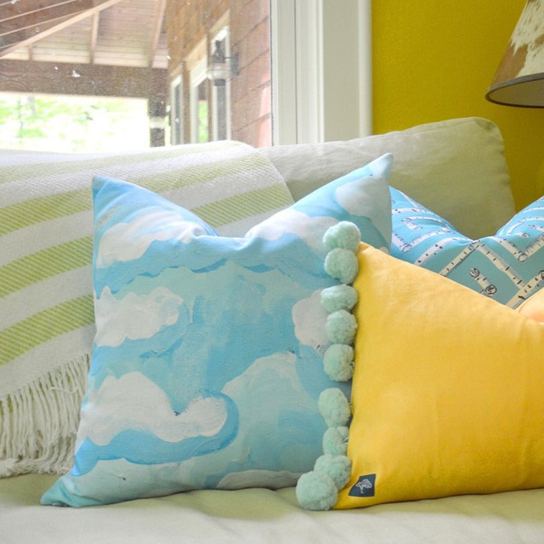Buttermilk Skies Indoor Square  Pillow