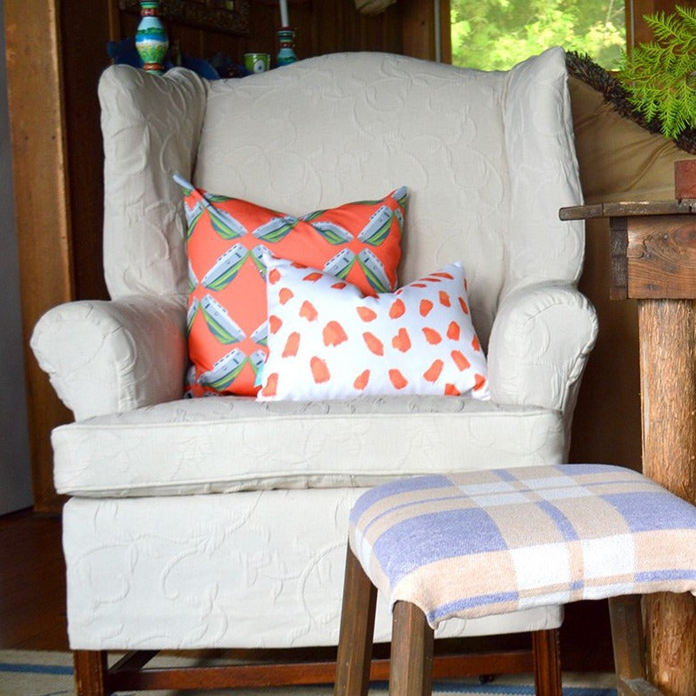 Birds Eye Boats Indoor Lumbar Pillow