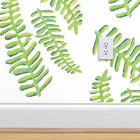 White Floating Fronds Wallpaper