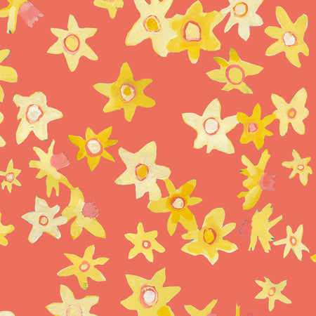 Poppy Daffodil Disco Fabric