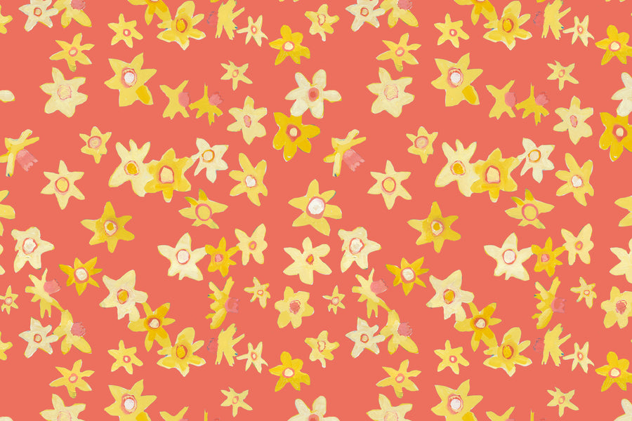 Poppy Daffodil Disco Fabric